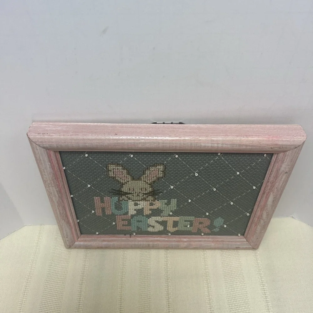 Easter Embroidered Cross Stitch Wall Decor Rabbit‎ 6
